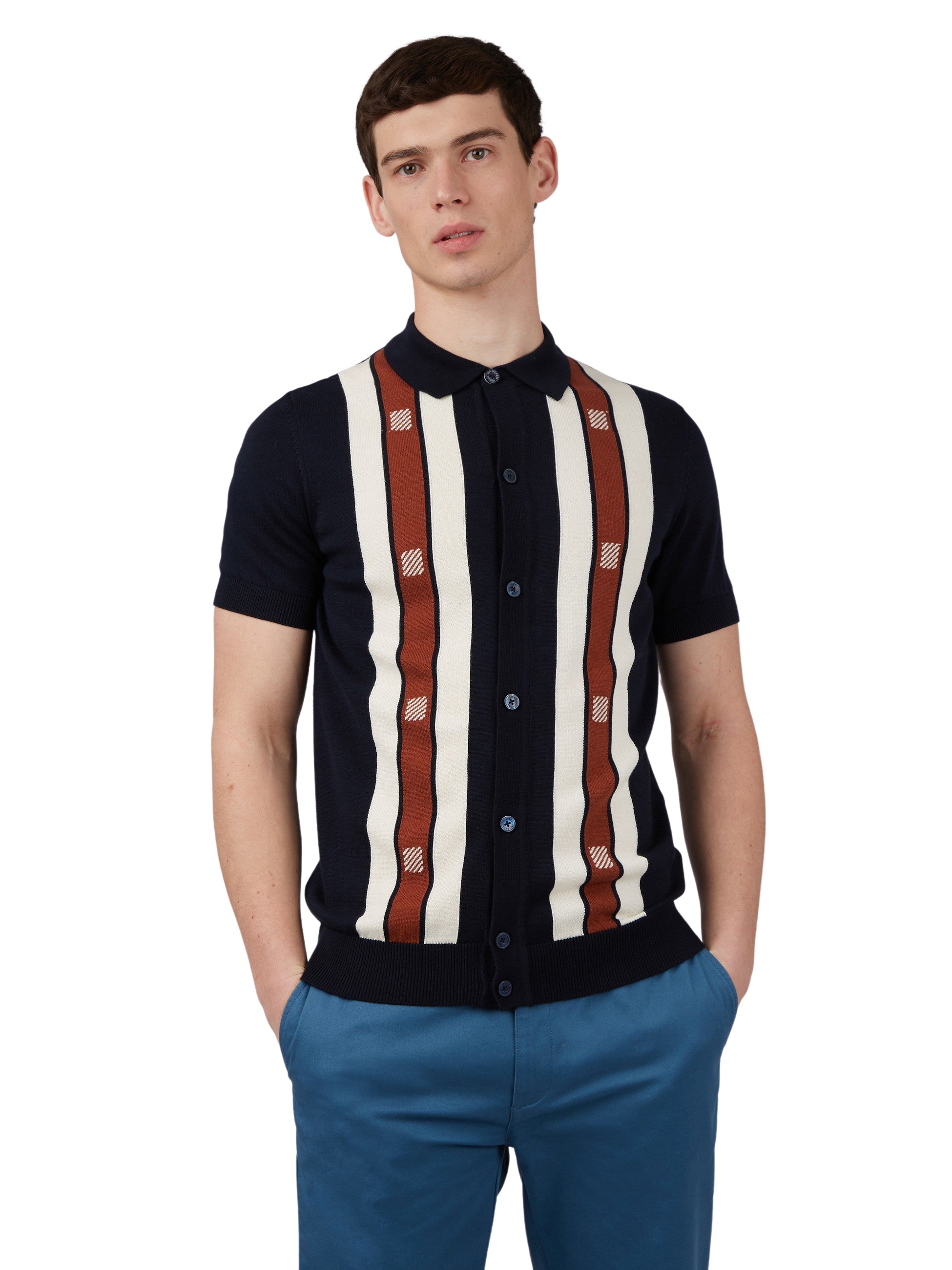 Button through polo mens Clearance