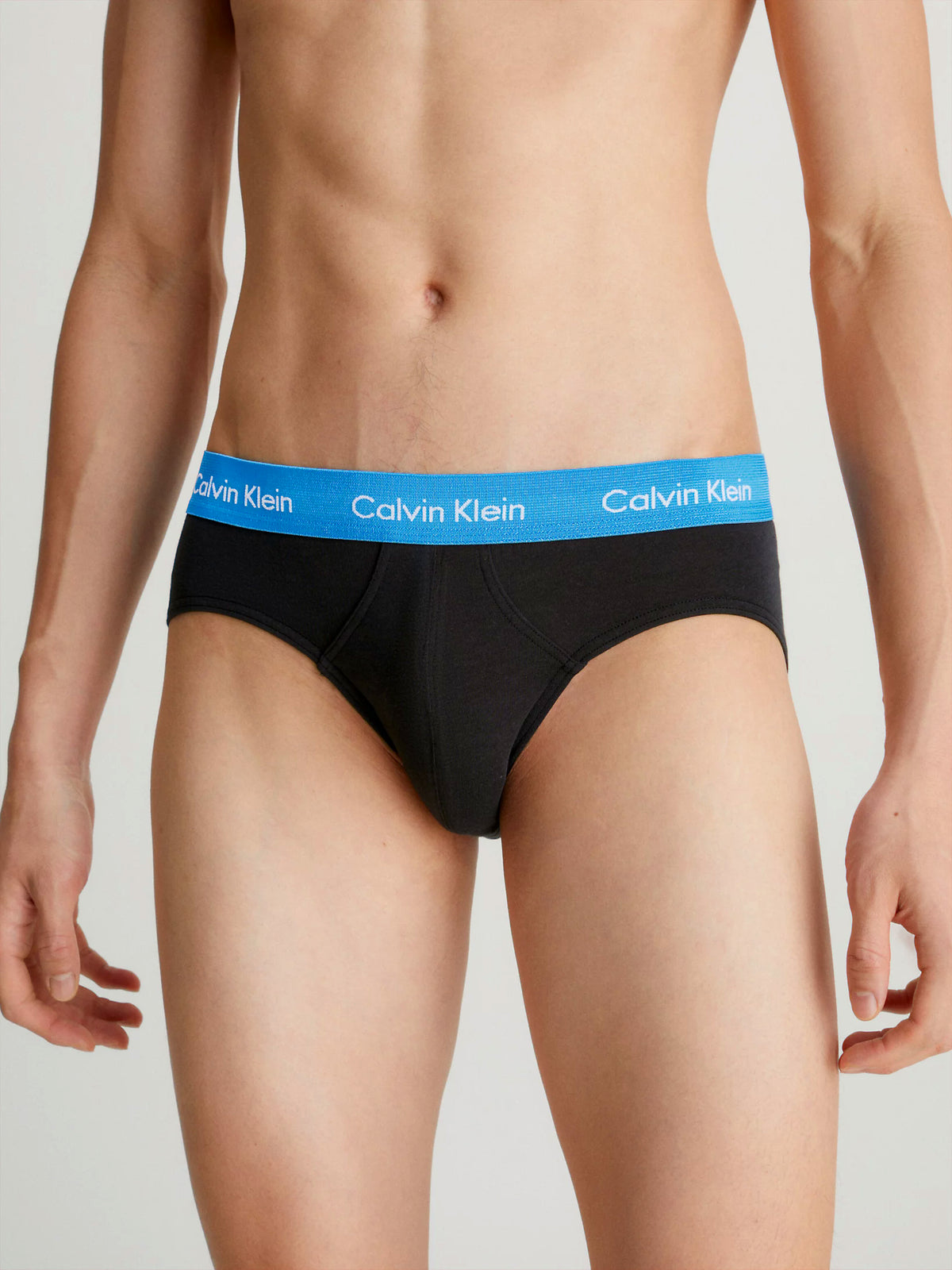 Mens Hip Brief Pants by Calvin Klein (3-Pack), 02, U2661G, B-Grey Heather, Wht, Palace Blue Wb