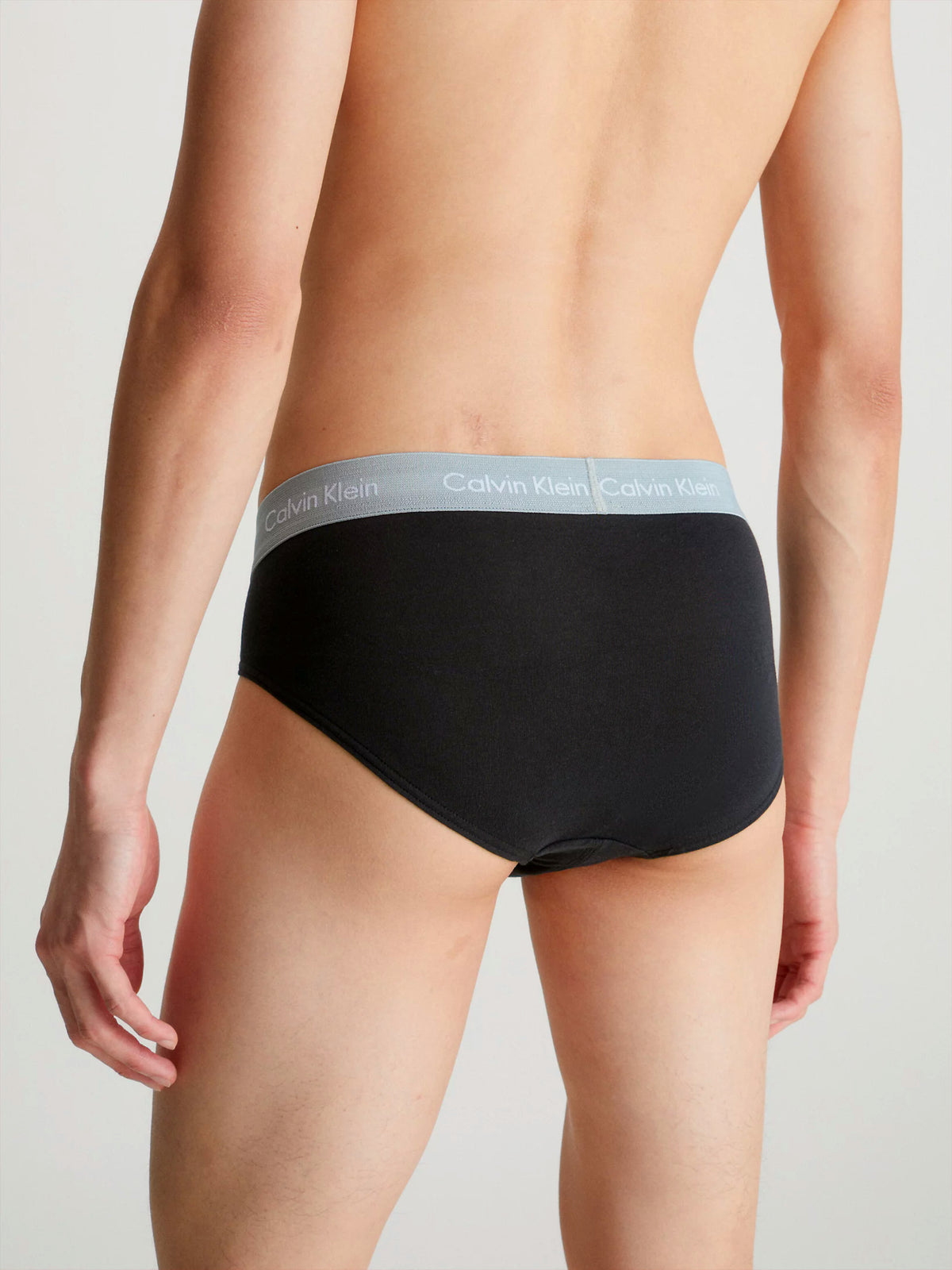 Mens Hip Brief Pants by Calvin Klein (3-Pack), 03, U2661G, B-Grey Heather, Wht, Palace Blue Wb