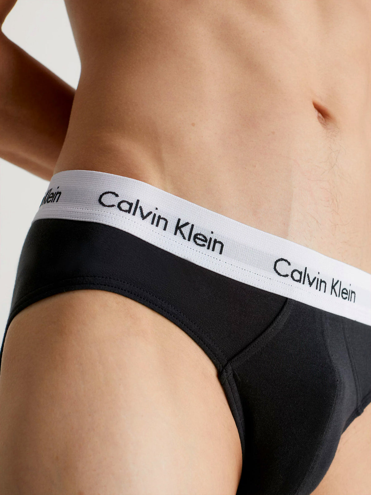Mens Hip Brief Pants by Calvin Klein (3-Pack), 04, U2661G, B-Grey Heather, Wht, Palace Blue Wb