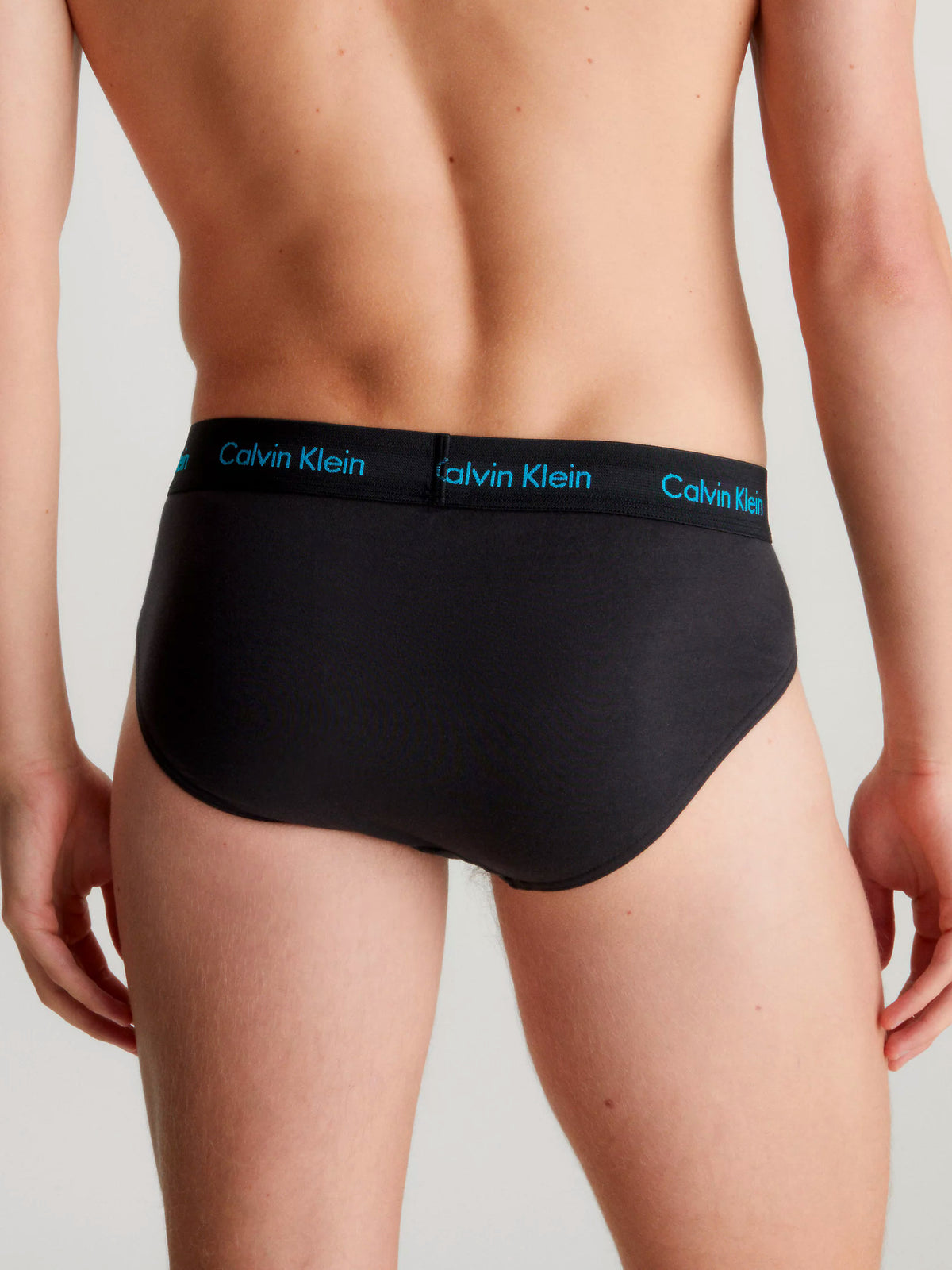 Mens Hip Brief Pants by Calvin Klein (3-Pack), 03, U2661G, B- Vivid Bl/Arona/Sageb Grn Lgs