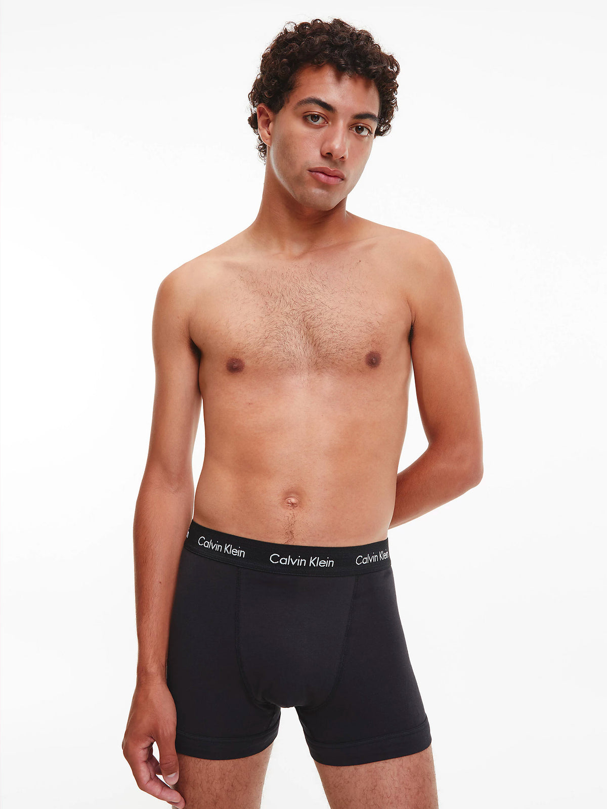 Calvin Klein Mens Classic Stretch Boxer Shorts/ Trunks (3-Pack), 03, U2662G-Ss22, Zero Below/Dark Lavendar/ Black