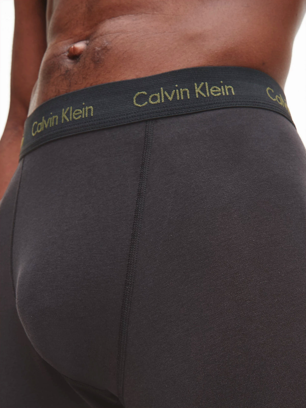 Calvin Klein Mens Classic Stretch Boxer Shorts/ Trunks (3-Pack), 04, U2662G-Ss22, B-Faded Grey/ Samba/ Evergreen Logo