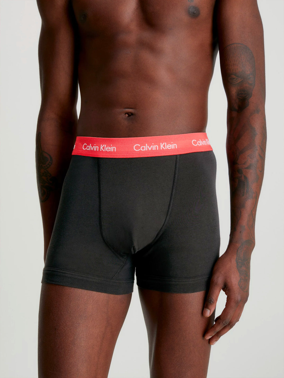 Calvin Klein Mens Classic Stretch Boxer Shorts/ Trunks (3-Pack), 02, U2662G-Ss22, B-Rhone/ Charcoal Hthr/ Orange Odsy