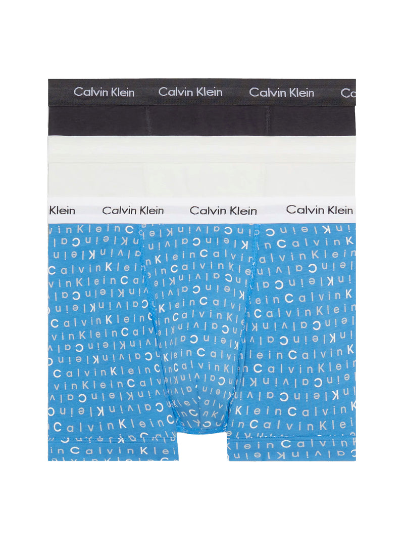 Calvin Klein Mens Classic Stretch Boxer Shorts/ Trunks (3-Pack), 01, U2662G-Ss22, #colour_PTM GRY, VPRS GRY, SPCBLU_SBD TTL