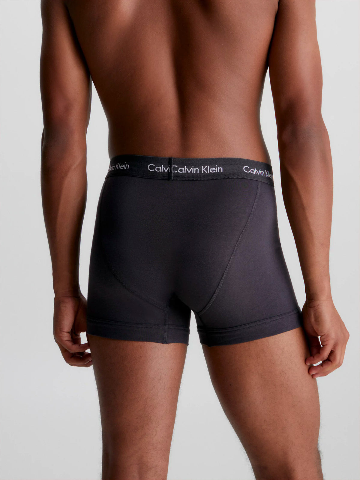 Calvin Klein Mens Classic Stretch Boxer Shorts/ Trunks (3-Pack), 02, U2662G-Ss22, PTM GRY, VPRS GRY, SPCBLU_SBD TTL