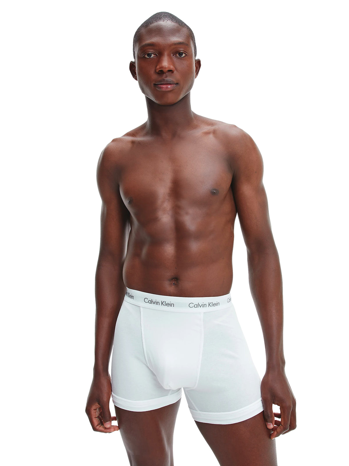 Calvin Klein Stretch Boxer Shorts/ Trunks (3-Pack) - White/ B&W Stripe/ Black, 07, U2662G_IOT, White/ B&W Stripe/ Black