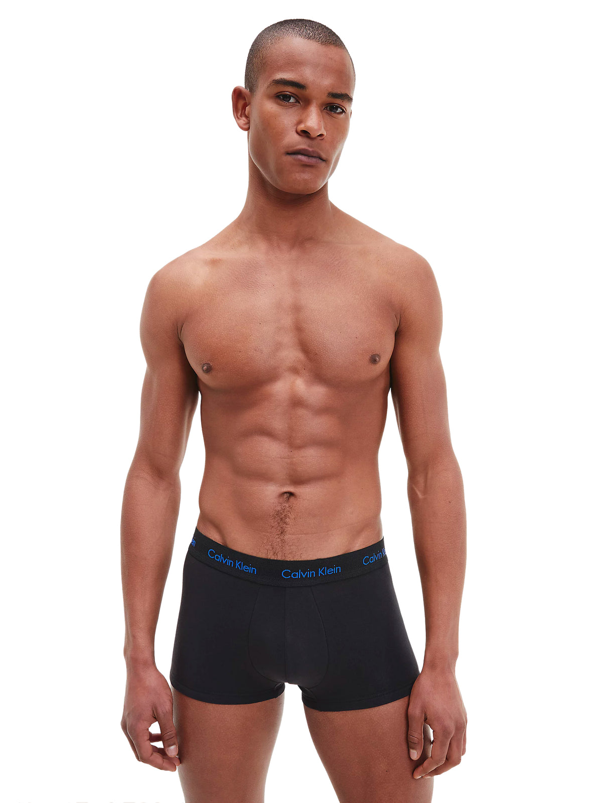 Mens Calvin Klein Boxer Shorts Low Rise Trunks 3 Pack, 04, U2664G, B-Groovy Plum/Bright Rose/Blue Logo