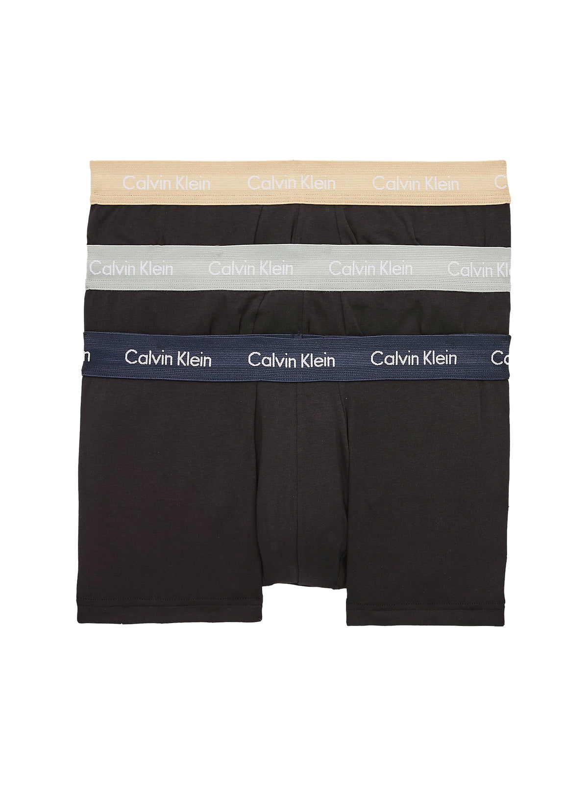 Mens Calvin Klein Boxer Shorts Low Rise Trunks 3 Pack, 01, U2664G, B-Shoreline/ Grey/ Travertine Wb
