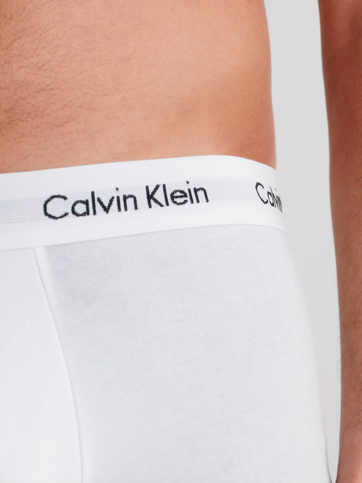 Mens Calvin Klein Boxer Shorts Low Rise Trunks 3 Pack, 04, U2664G, Gry Hthr, Wht, Plc Bl_Sbdd Ttl Prt