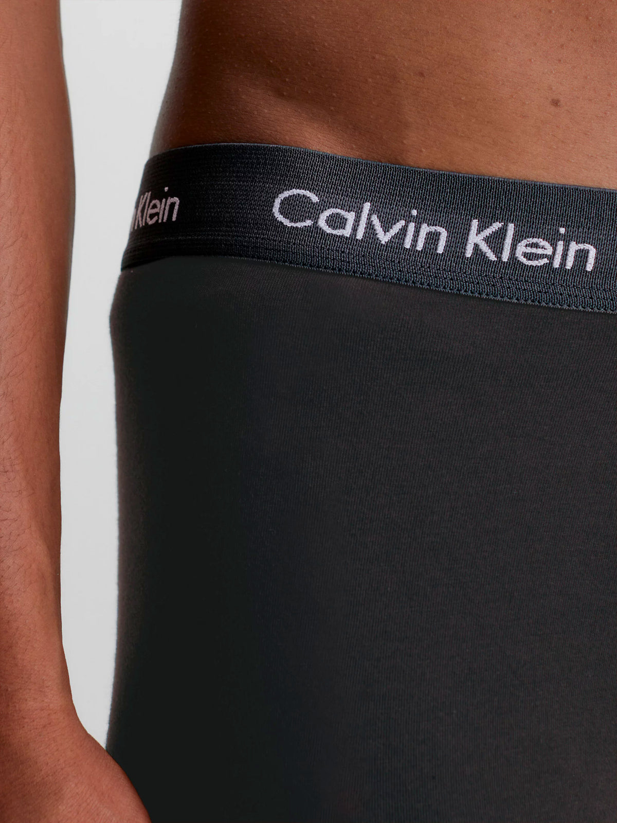 Mens Calvin Klein Boxer Shorts Low Rise Trunks 3 Pack, 04, U2664G, B- PTM GRY, SPC BLU, VPRS GRY WBS