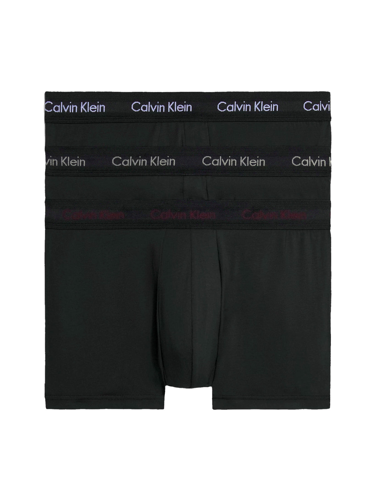 Mens Calvin Klein Boxer Shorts Low Rise Trunks 3 Pack, 01, U2664G, B- White, TWNY Port, Porpoise Logos