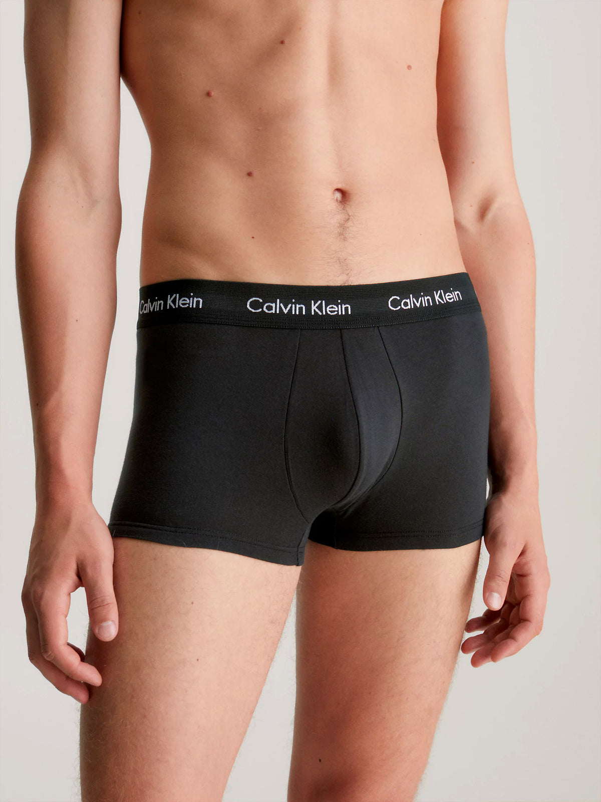 Mens Calvin Klein Boxer Shorts Low Rise Trunks 3 Pack, 02, U2664G, B- White, TWNY Port, Porpoise Logos