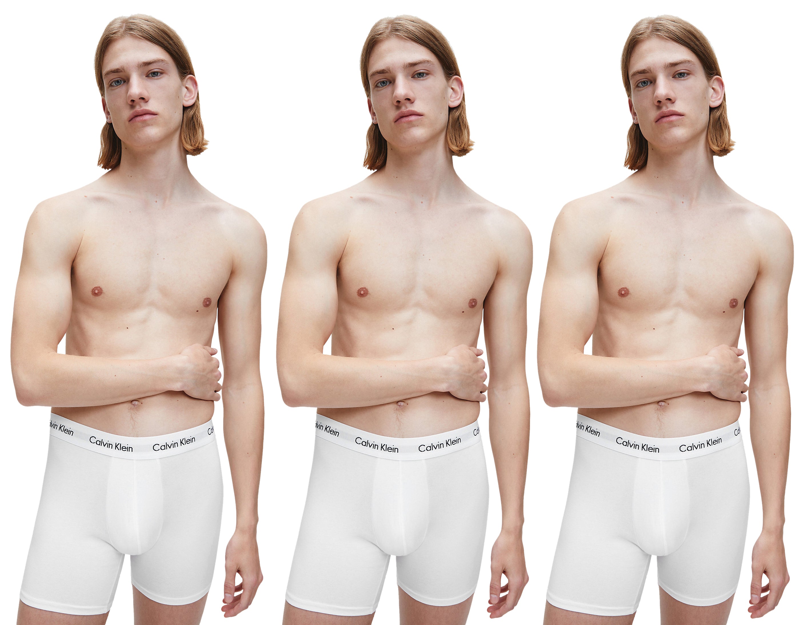 Men in calvin klein clearance briefs