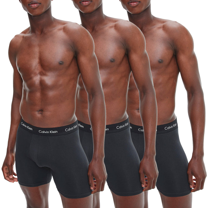Calvin Klein Mens Boxer Briefs - Classic Fit (3-Pack), 01, Nb1770A, #colour_Black/Black/Black