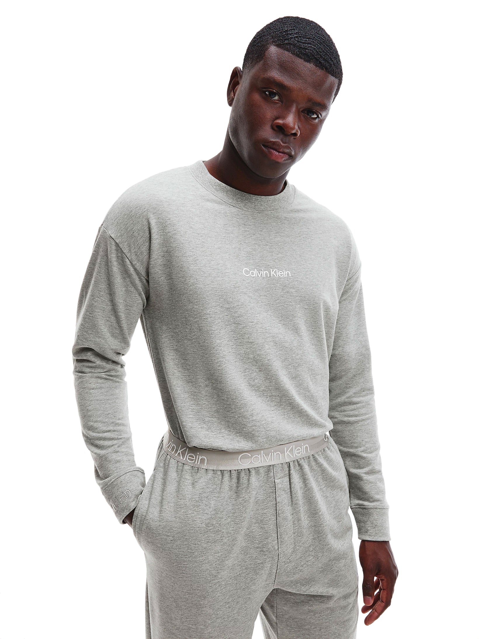 Mens calvin klein crew neck clearance sweatshirt