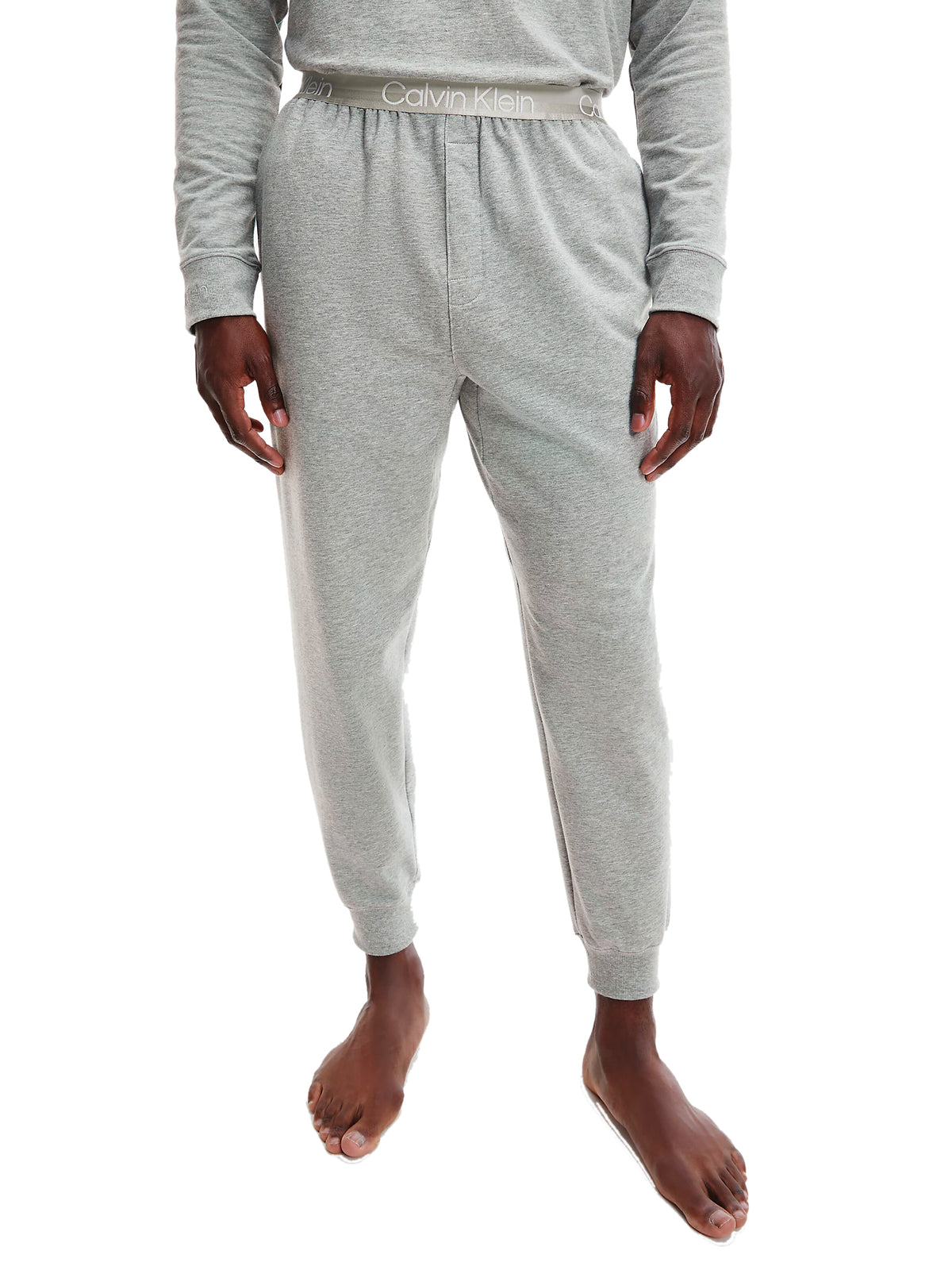 Grey Calvin Klein Modern Cotton Lounge Joggers Calvin Klein Mens