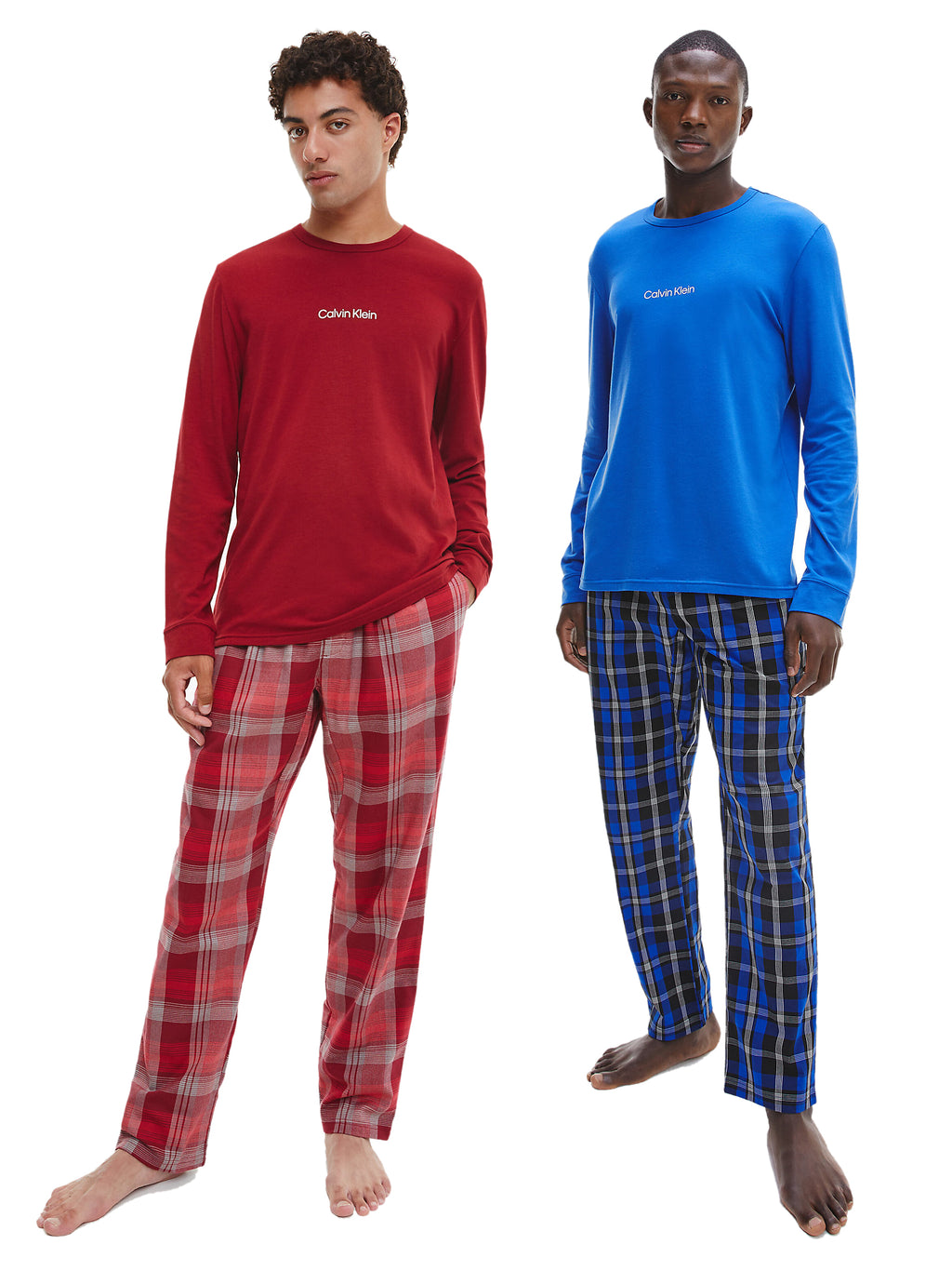 Calvin Klein Mens PJ/ Pyjama Set - L/S Top & Plaid Bottoms – Eon Clothing