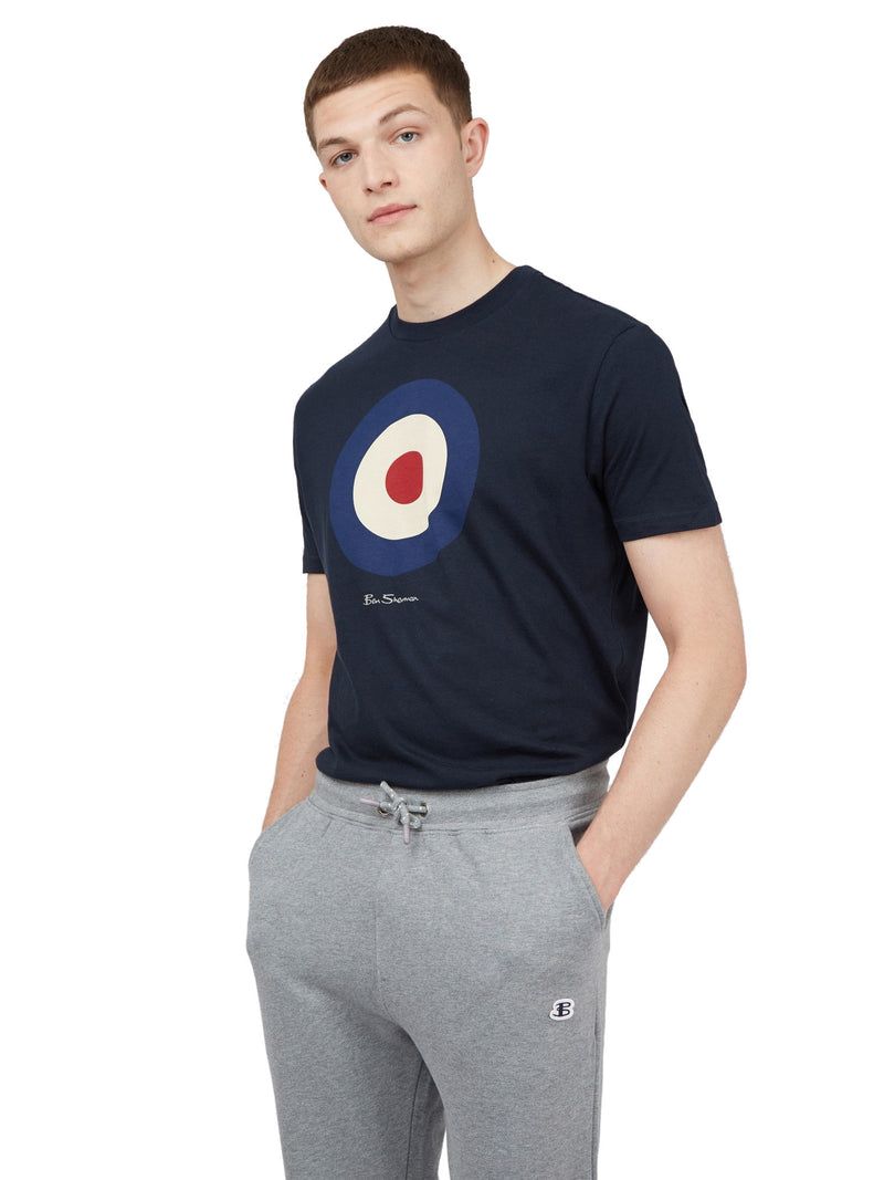 Ben Sherman Mens Signature Target T-Shirt - Short Sleeved, 01, 65093, Dark Navy
