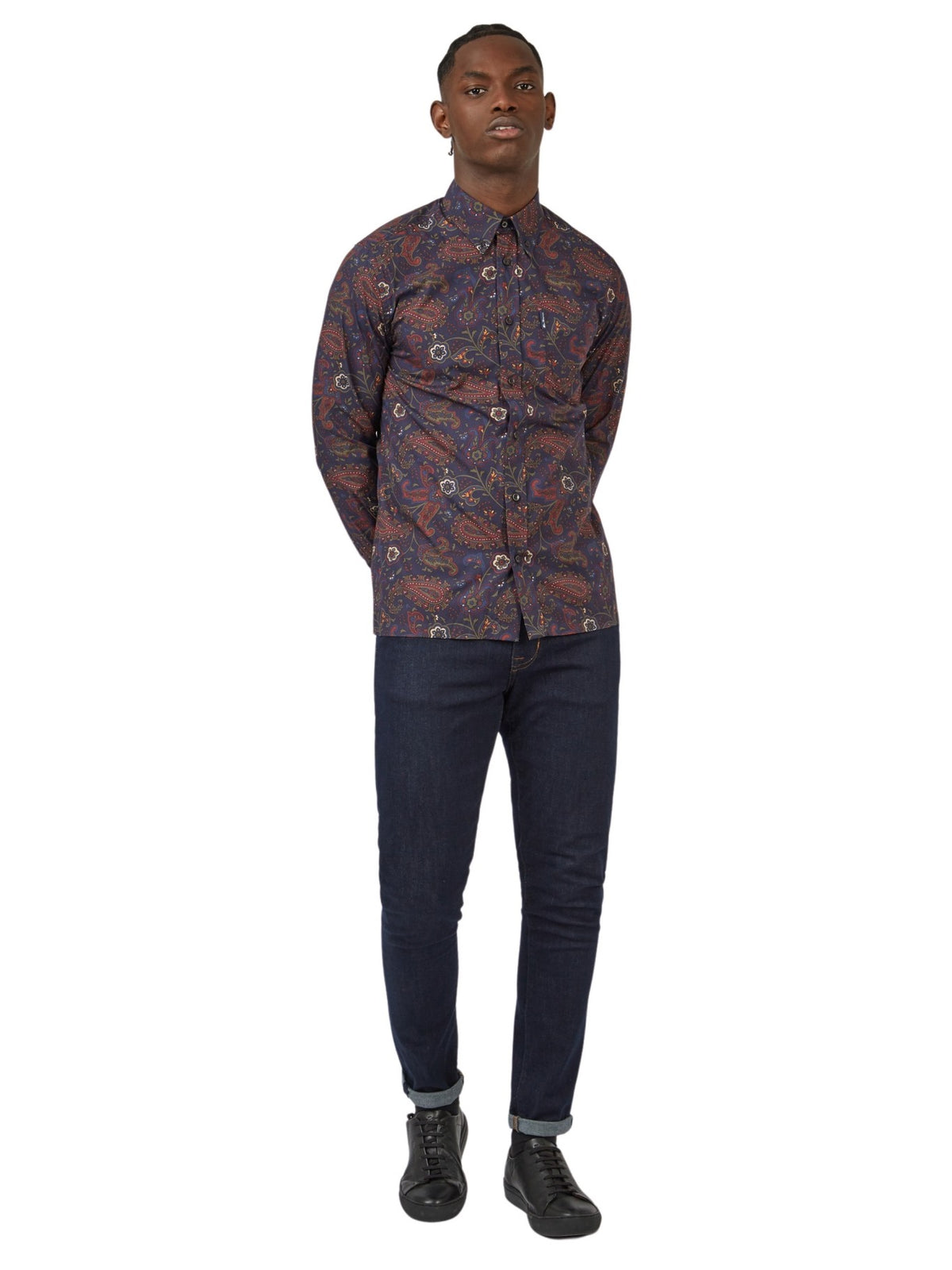 Ben Sherman Regular Fit Short Sleeve Paisley Shirt