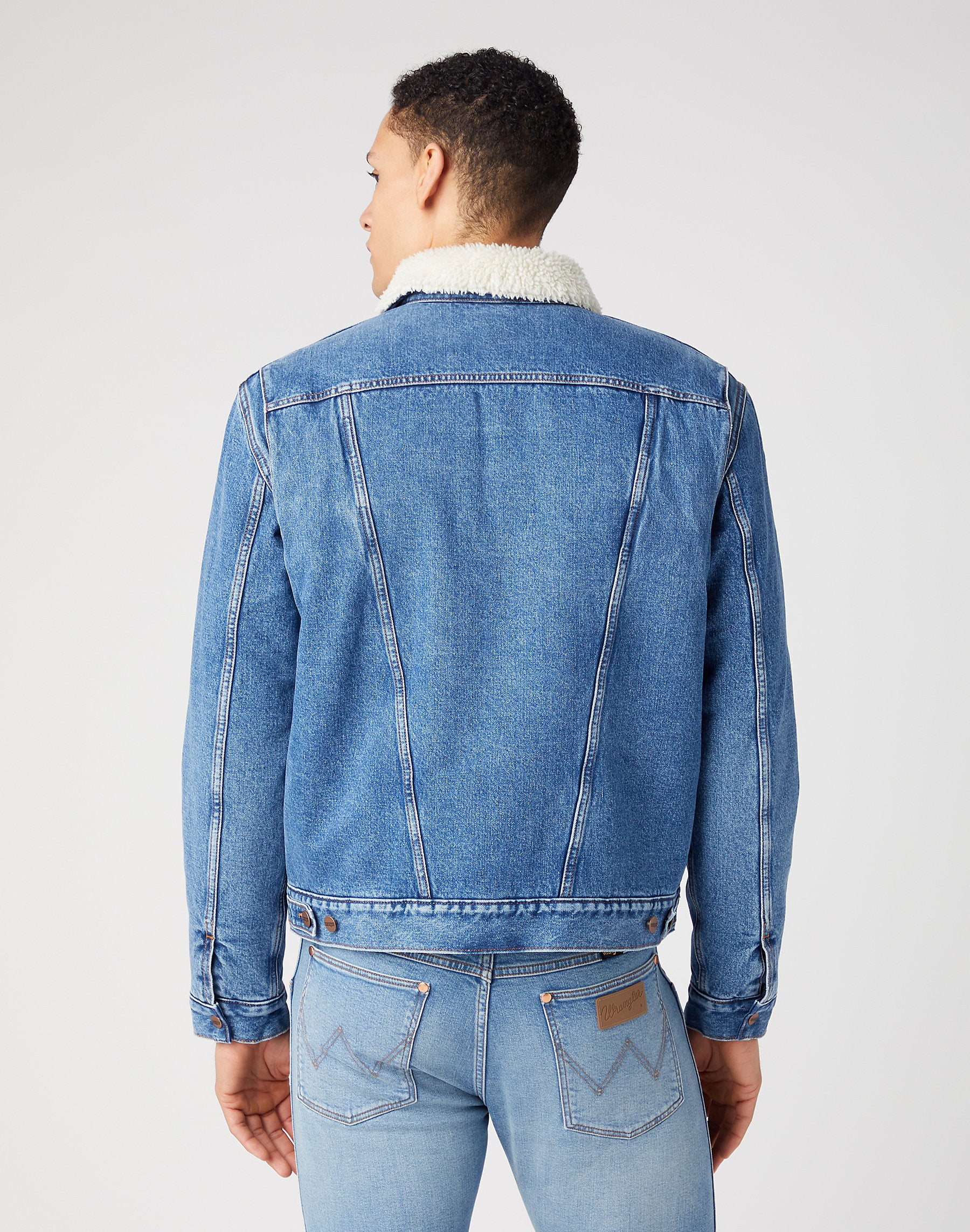 Wrangler denim best sale lined jacket