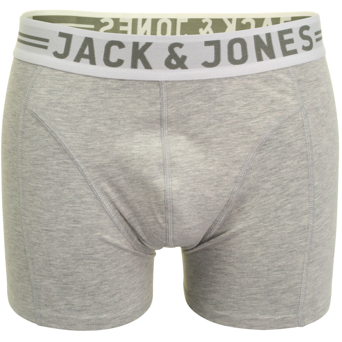 Jack & Jones 'Sense' Mens Boxer Shorts/ Trunks (Light Grey Melange, XXL), 01, 12075392, Light Grey Melange