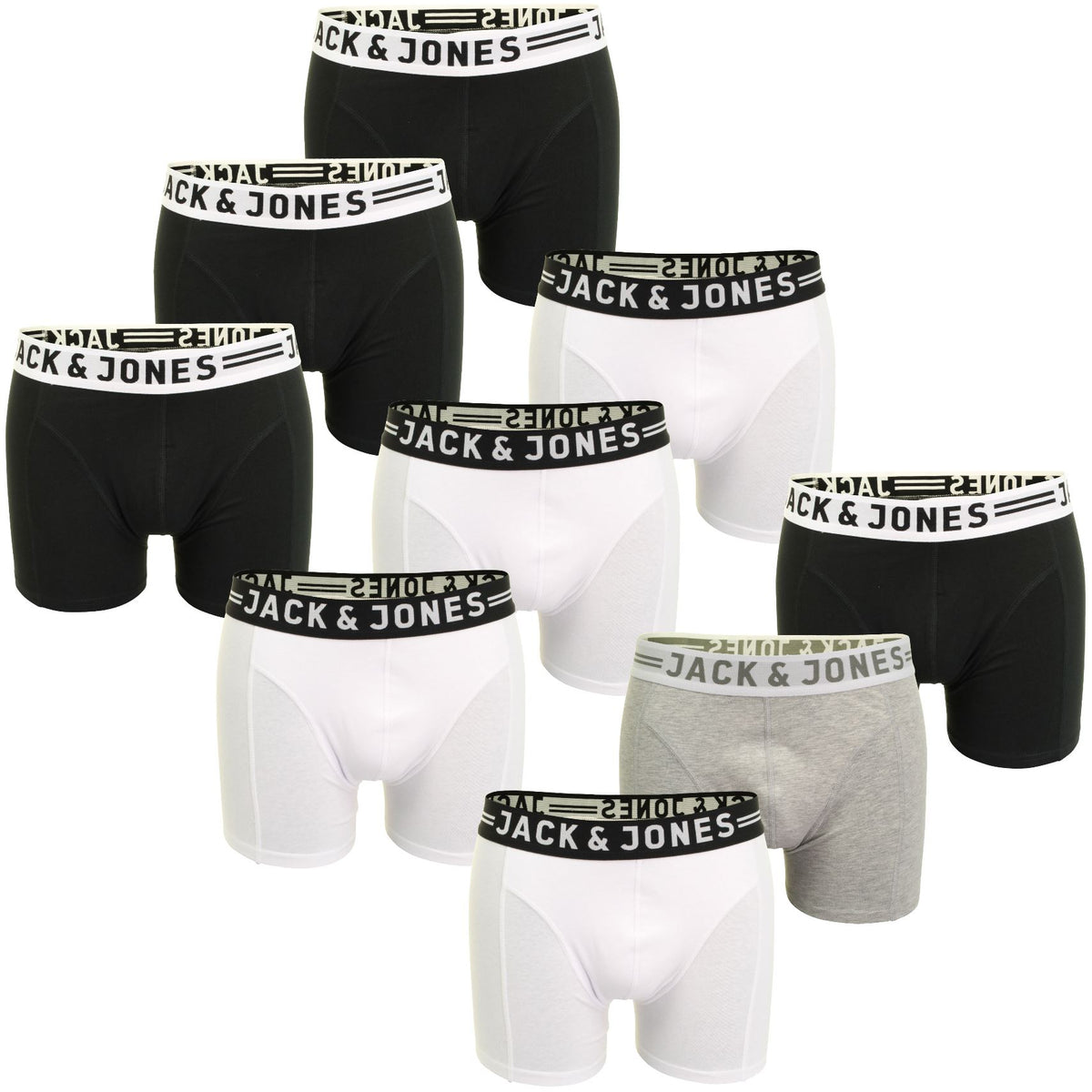 Jack & Jones 'Sense' Mens Boxer Shorts/ Trunks (3-Pack), 01, 12081832