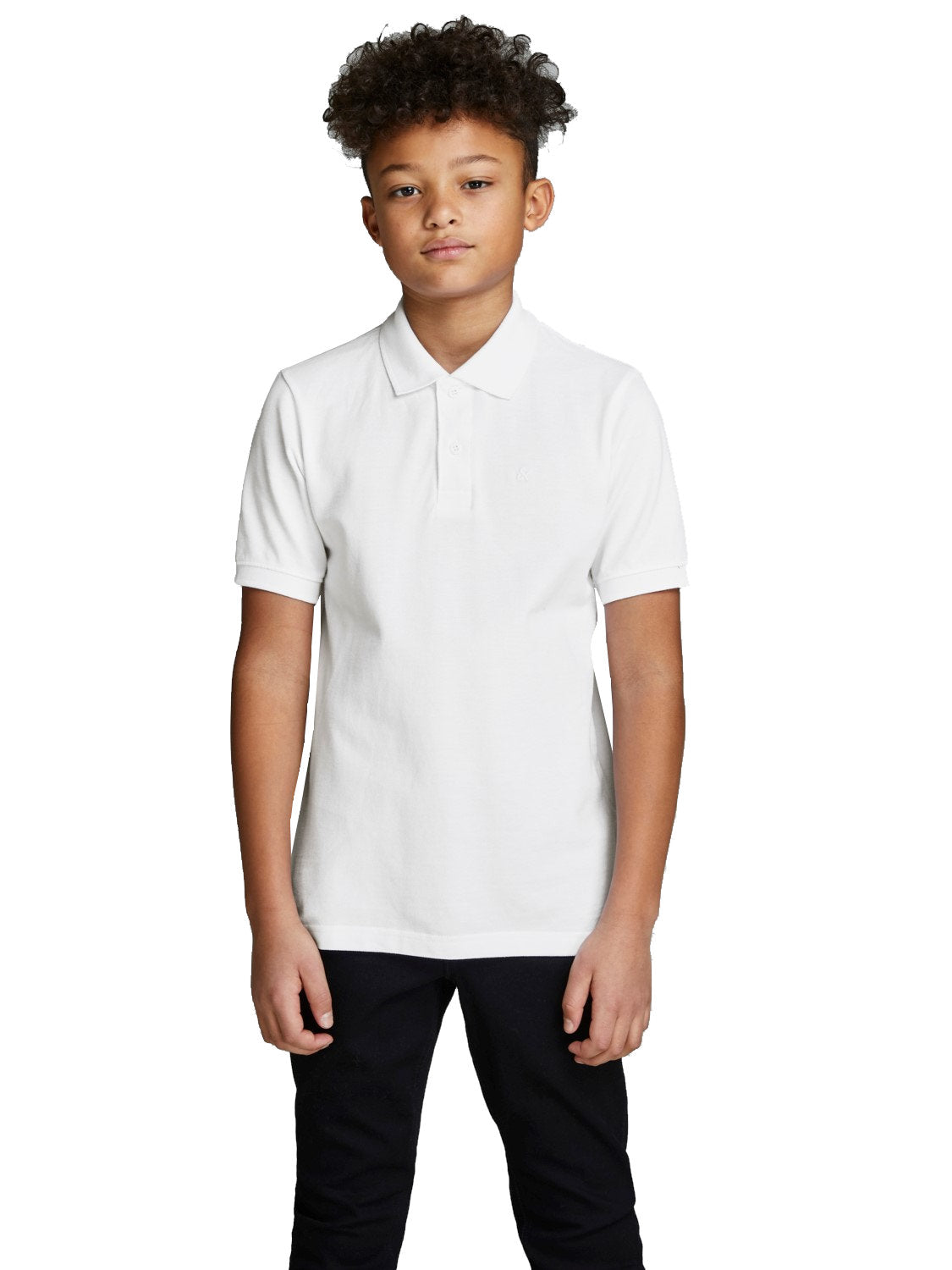 Jack & Jones Boys 'JJEBASIC ' Polo Shirt, 06, 12148414, White