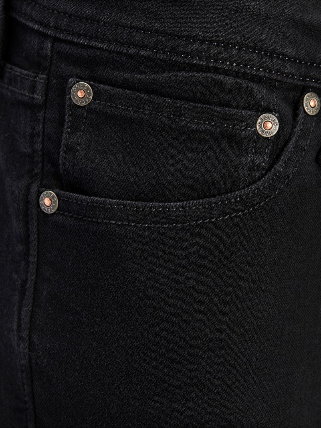 Jack & Jones 'Glenn' Slim Fit Jeans, 04, 12152346, Solid Black Denim