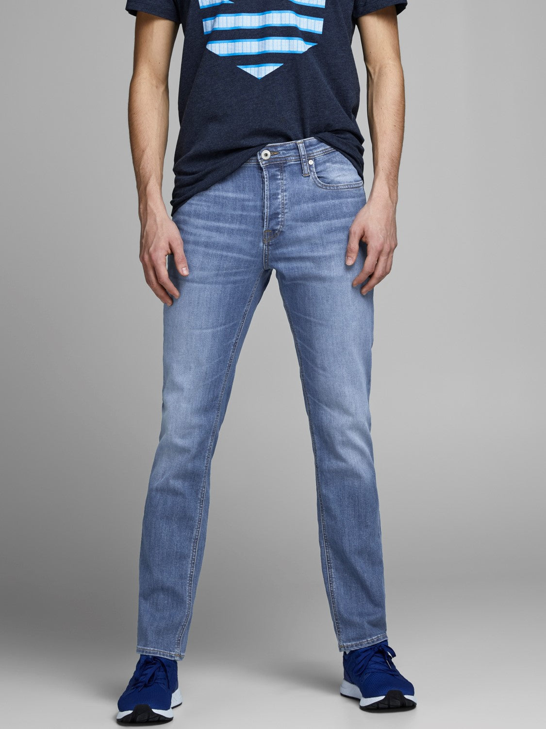 Jack & Jones 'Glenn' Slim Fit Jeans, 05, 12152346, Lt Blue Denim