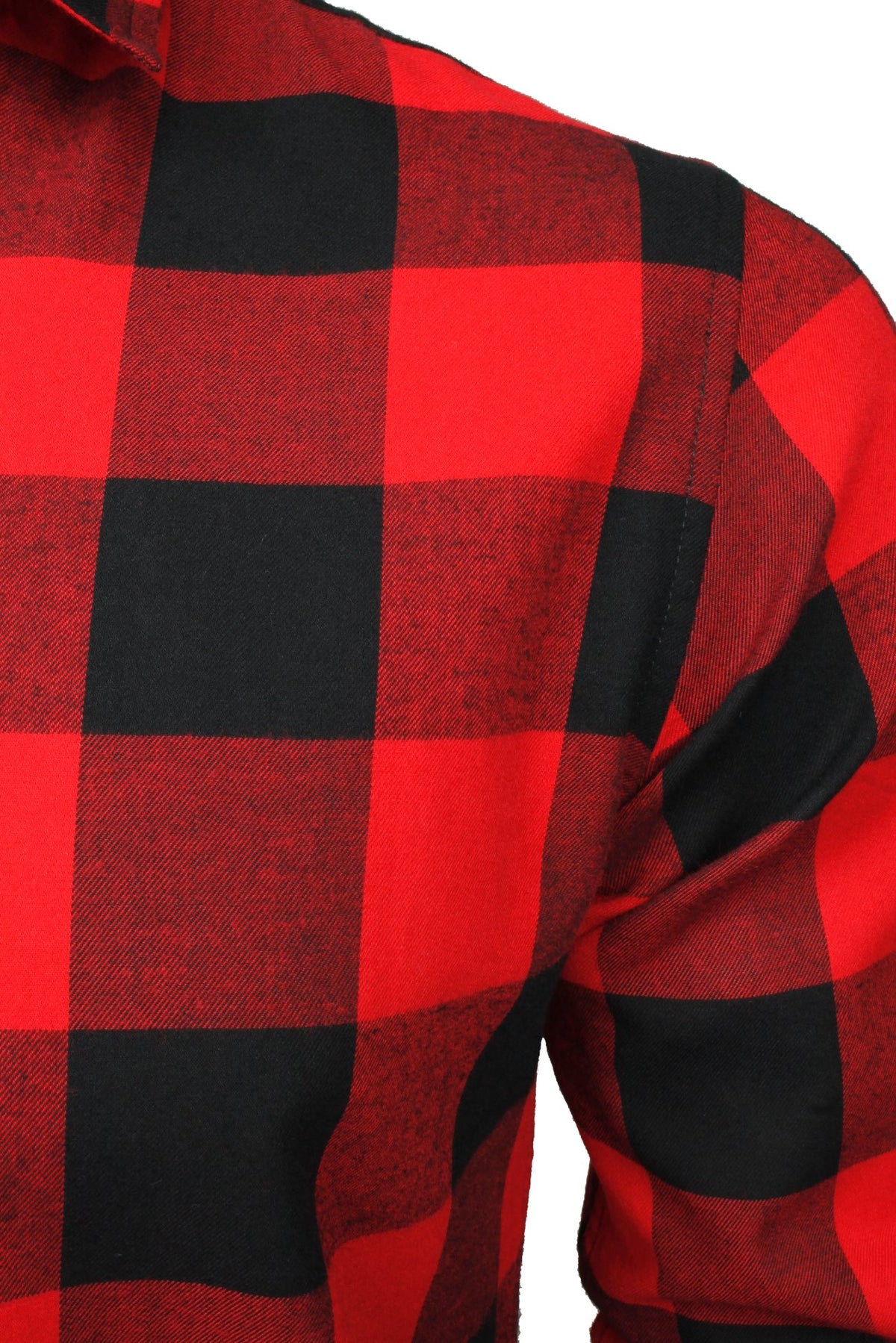Jack & Jones Men's 'Gingham' Check Twill Shirt - Long Sleeved, 02, 12181602, Brick Red