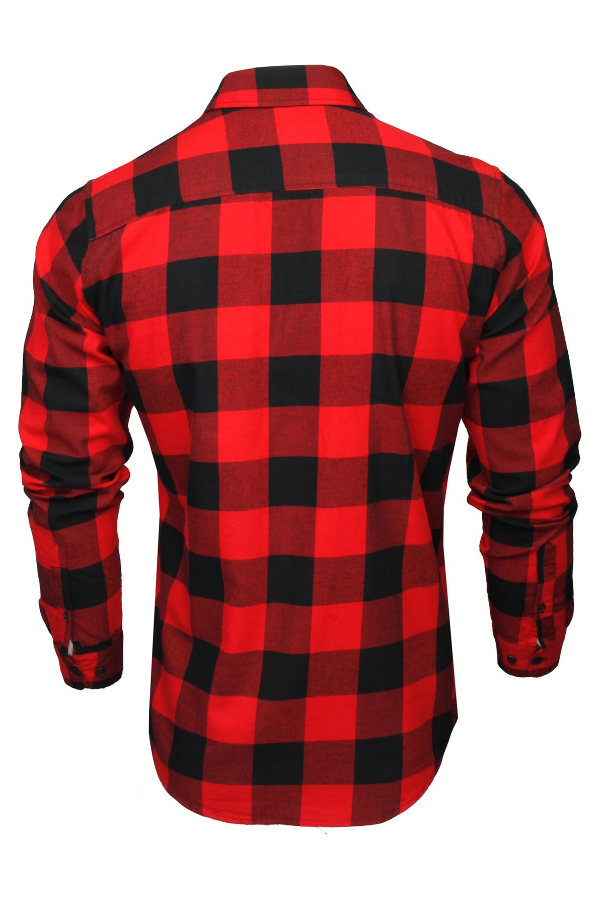 Jack & Jones Men's 'Gingham' Check Twill Shirt - Long Sleeved, 03, 12181602, Brick Red