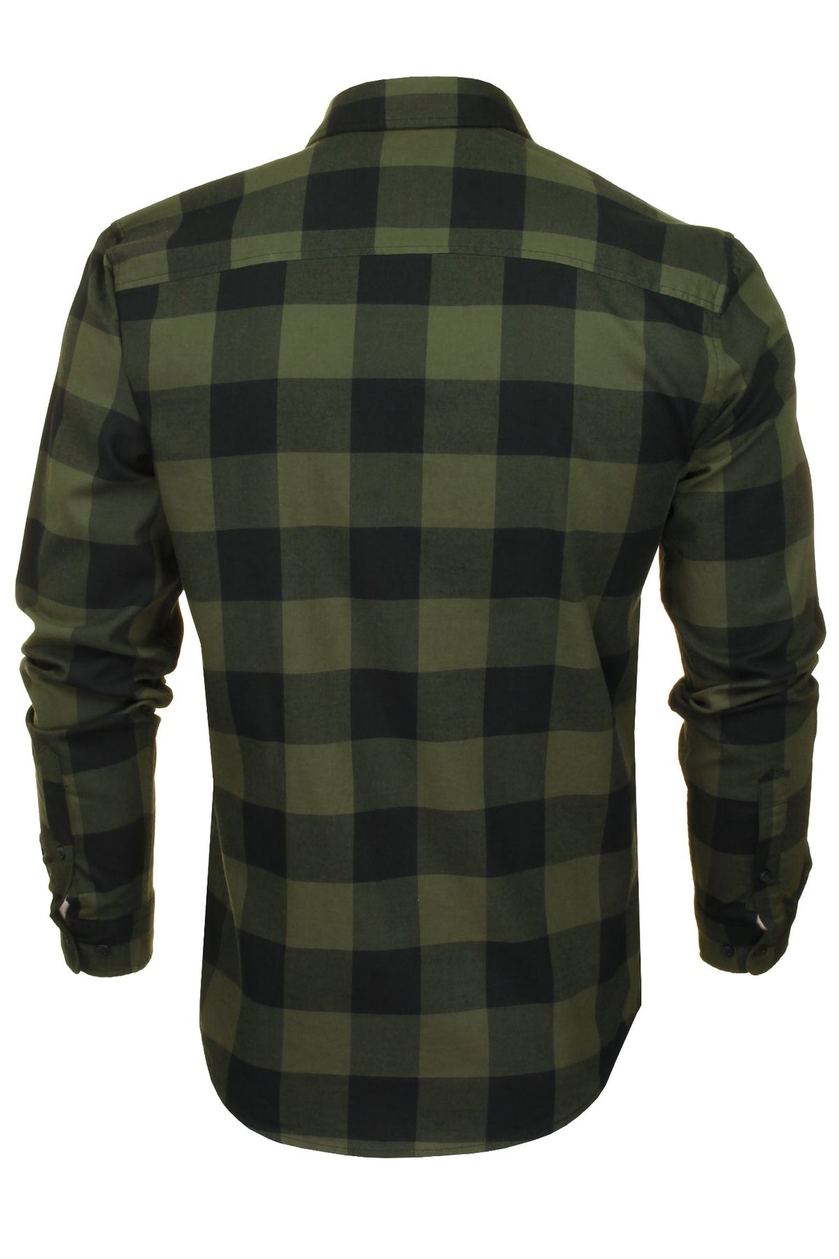 Jack & Jones Men's 'Gingham' Check Twill Shirt - Long Sleeved, 03, 12181602, Dusty Olive