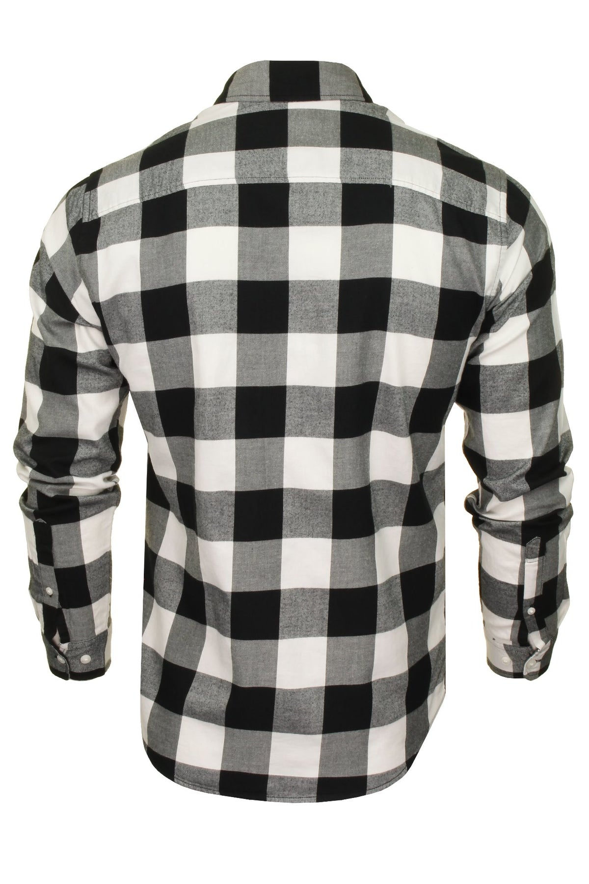 Jack & Jones Men's 'Gingham' Check Twill Shirt - Long Sleeved, 03, 12181602, Whisper White