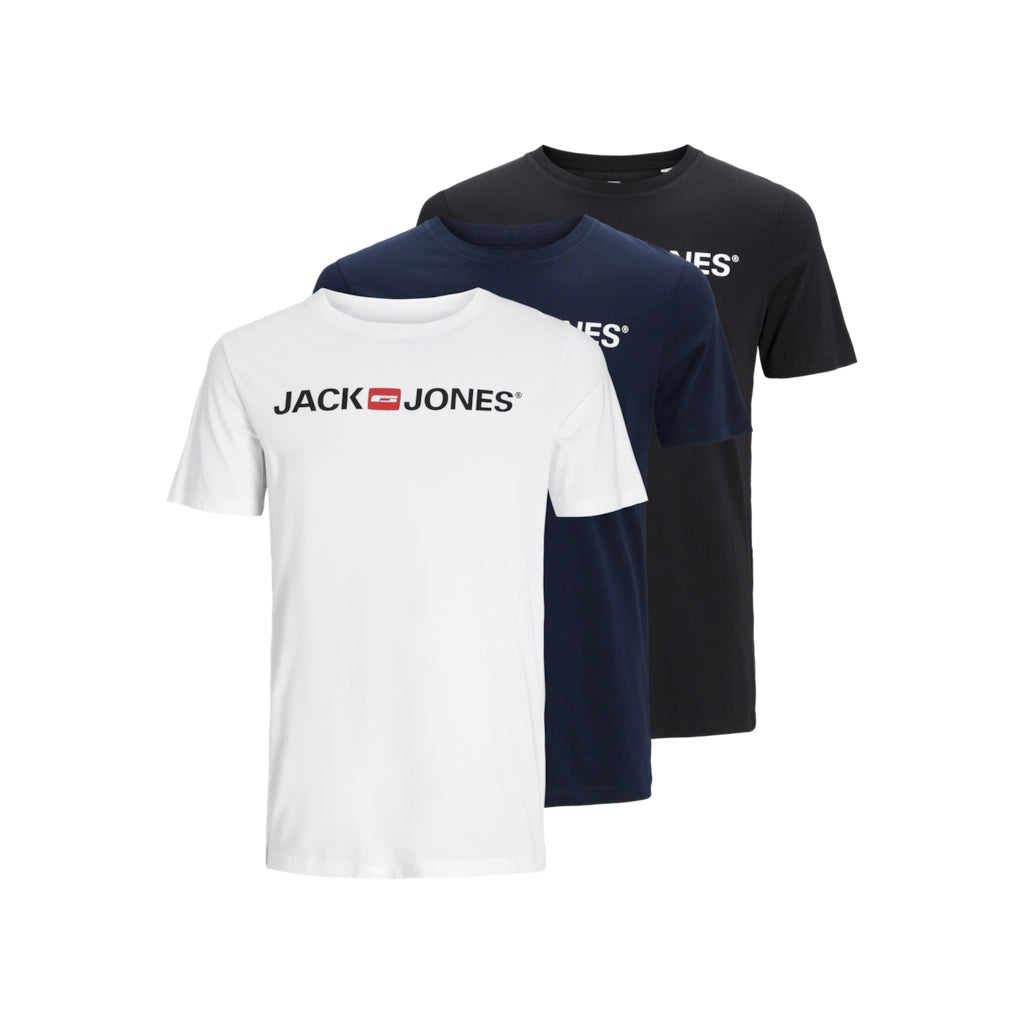 JACK & JONES Herren T-Shirt Mit Logo – Klassisches Basic Aus Baumwolle In Verschiedenen Farben