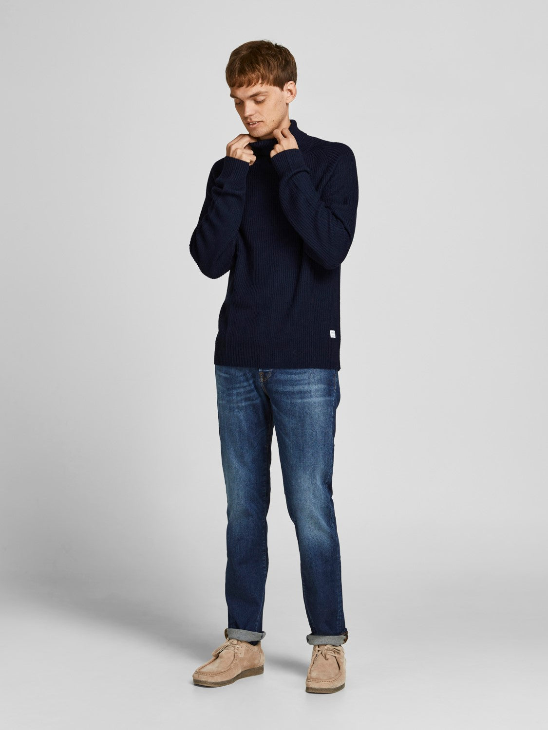 Jack & Jones Mens 'JJ Pannel' Knit Roll Neck Jumper – Eon Clothing