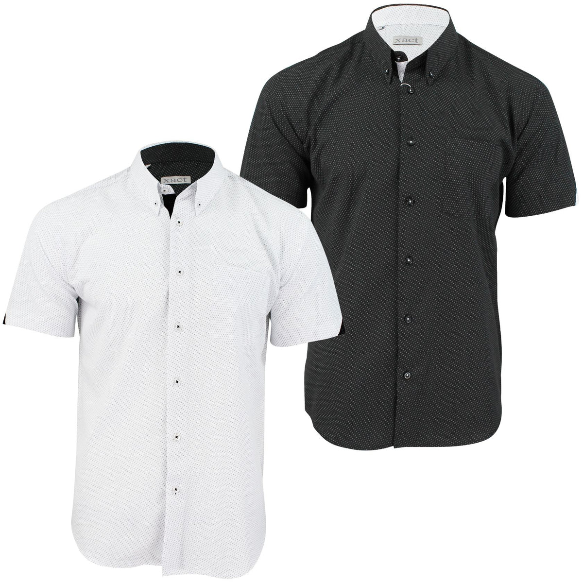 Xact "Mini Polka Dot" Short Sleeved Shirt, 01, K_1510120