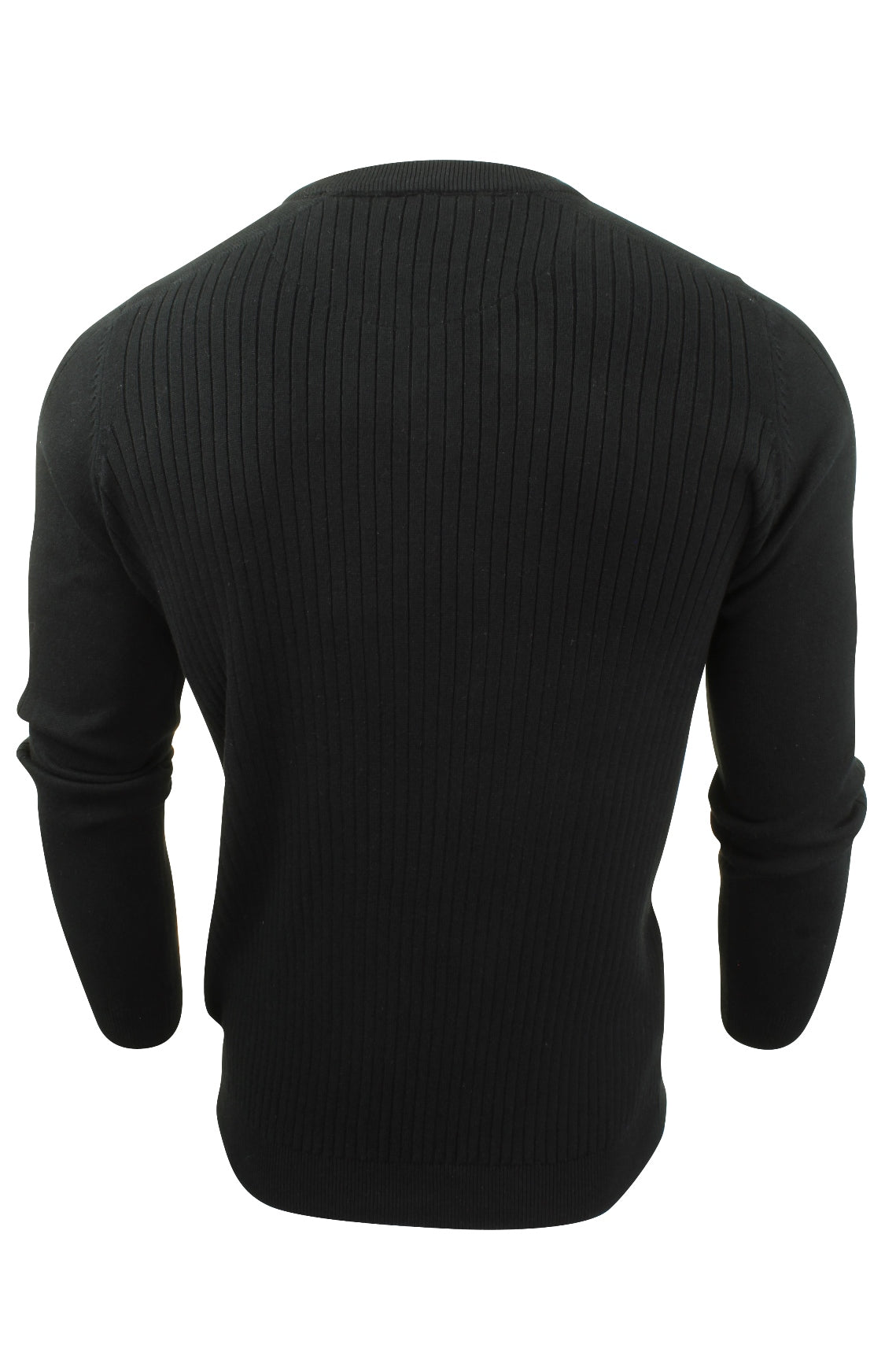 Mens Dissident Ribbed Jumper with Mock T Shirt, 03, 1A9368, Black