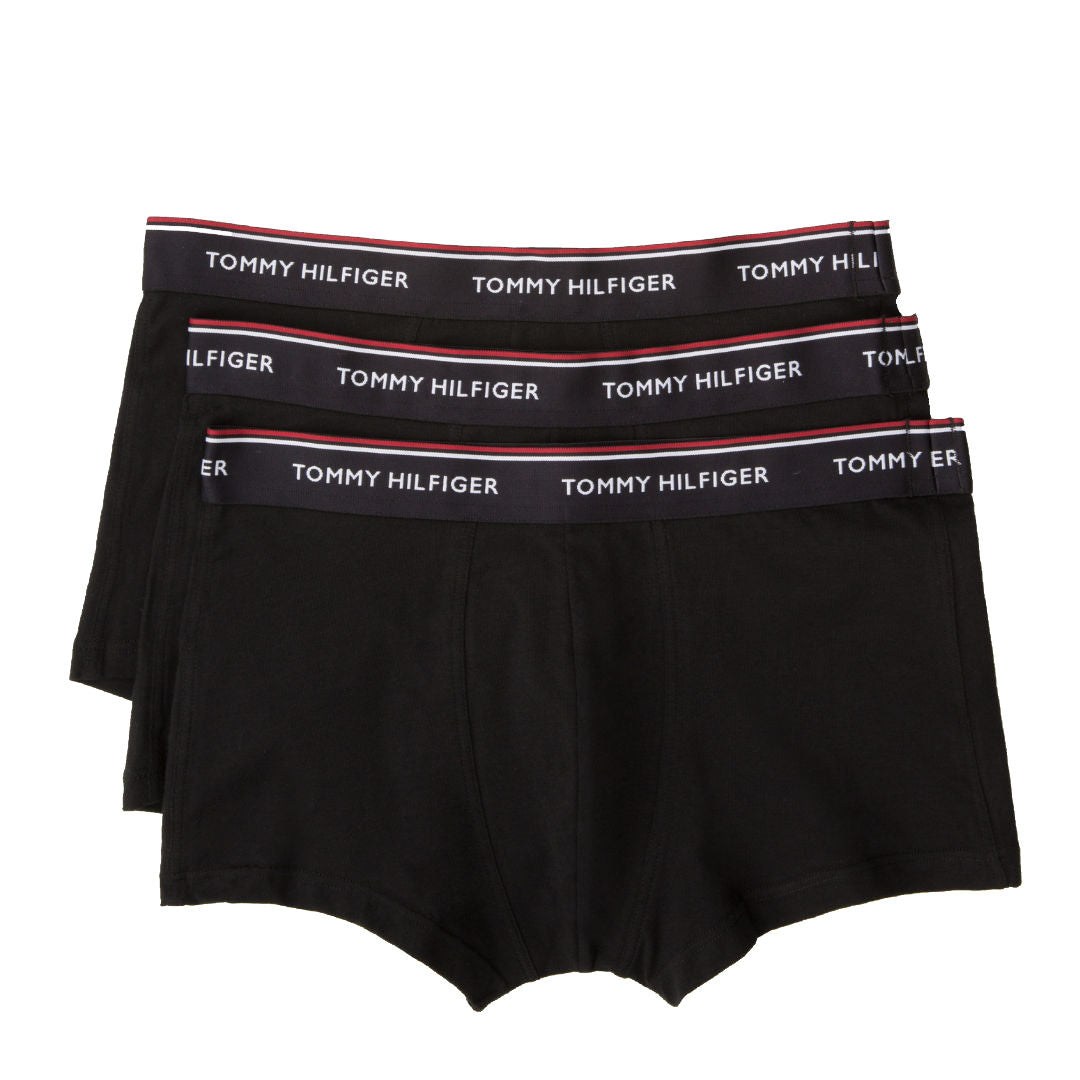 Mens Low Rise Boxer Shorts by Tommy Hilfiger - Premium Essentials (3 Pack), 01, 1U87903841, Black