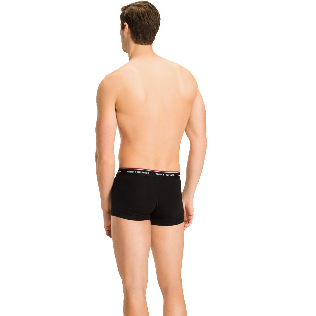 Mens Low Rise Boxer Shorts by Tommy Hilfiger - Premium Essentials (3 Pack), 03, 1U87903841, Black