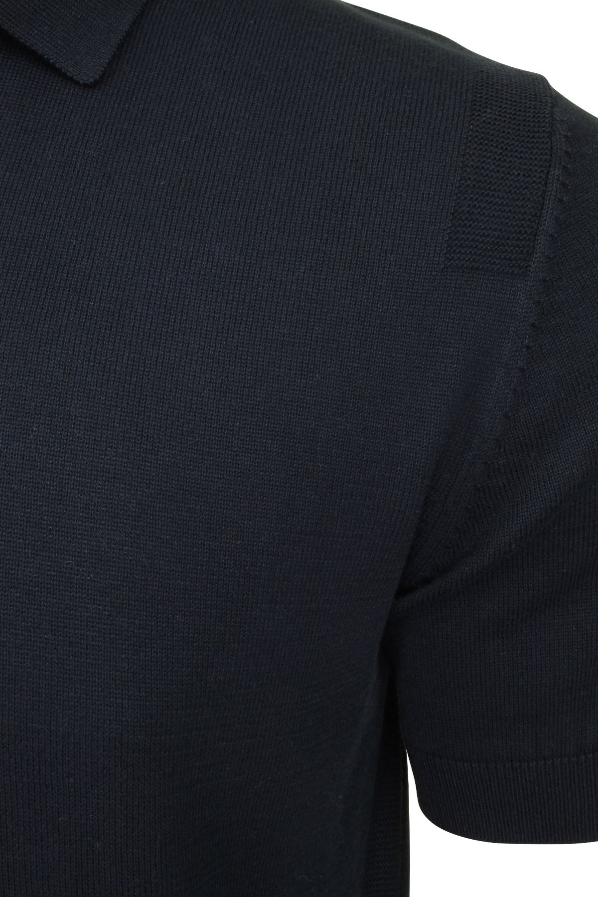 Ben Sherman Mens Signature Knitted Polo T-Shirt - Short Sleeved (Dark Navy, S), 02, 59709, Dark Navy