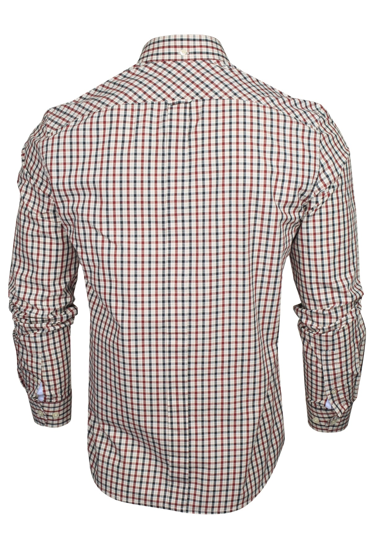 Ben Sherman Men's Signature Pocket House Check Shirt, Long Sleeved, 03, 48578, House Check - Red