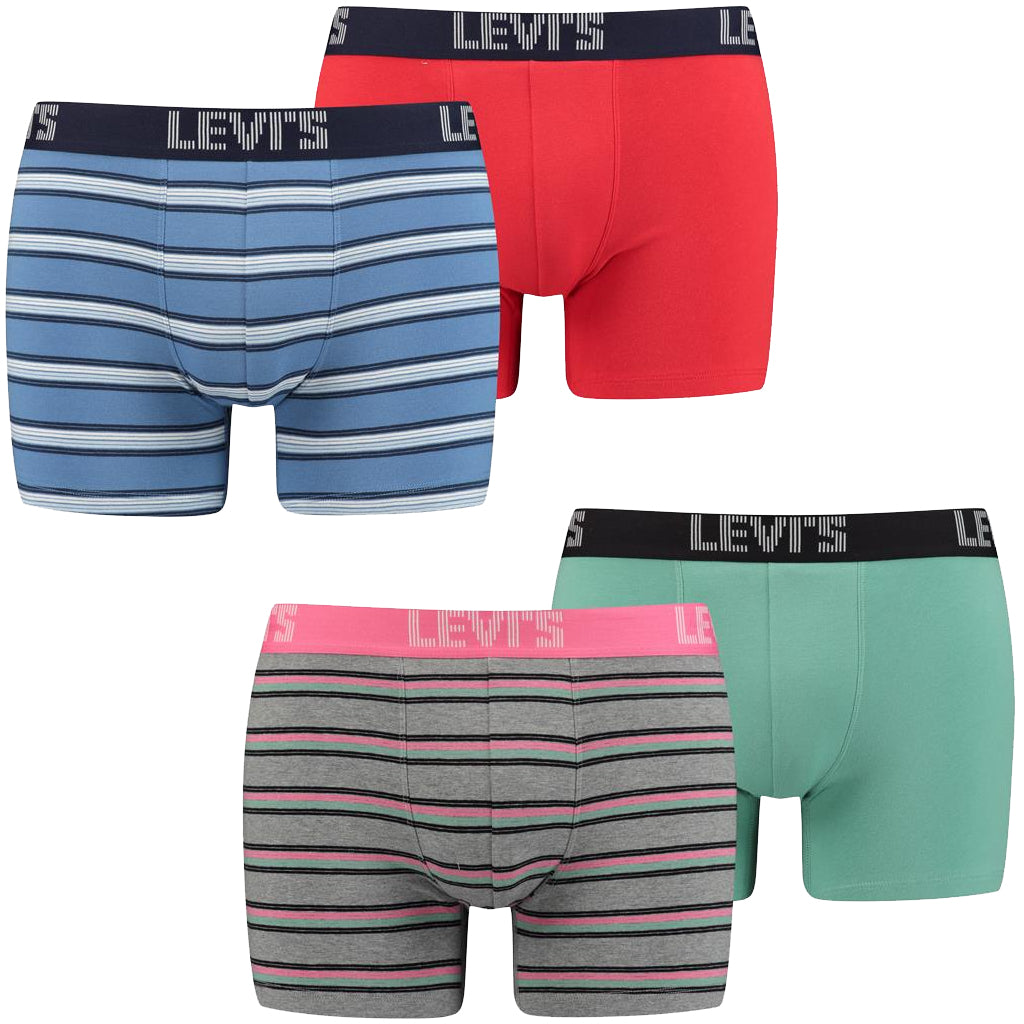 Levi's Mens 'Stripe' Boxer Brief/ Trunks (2-Pack), 01, 905028001