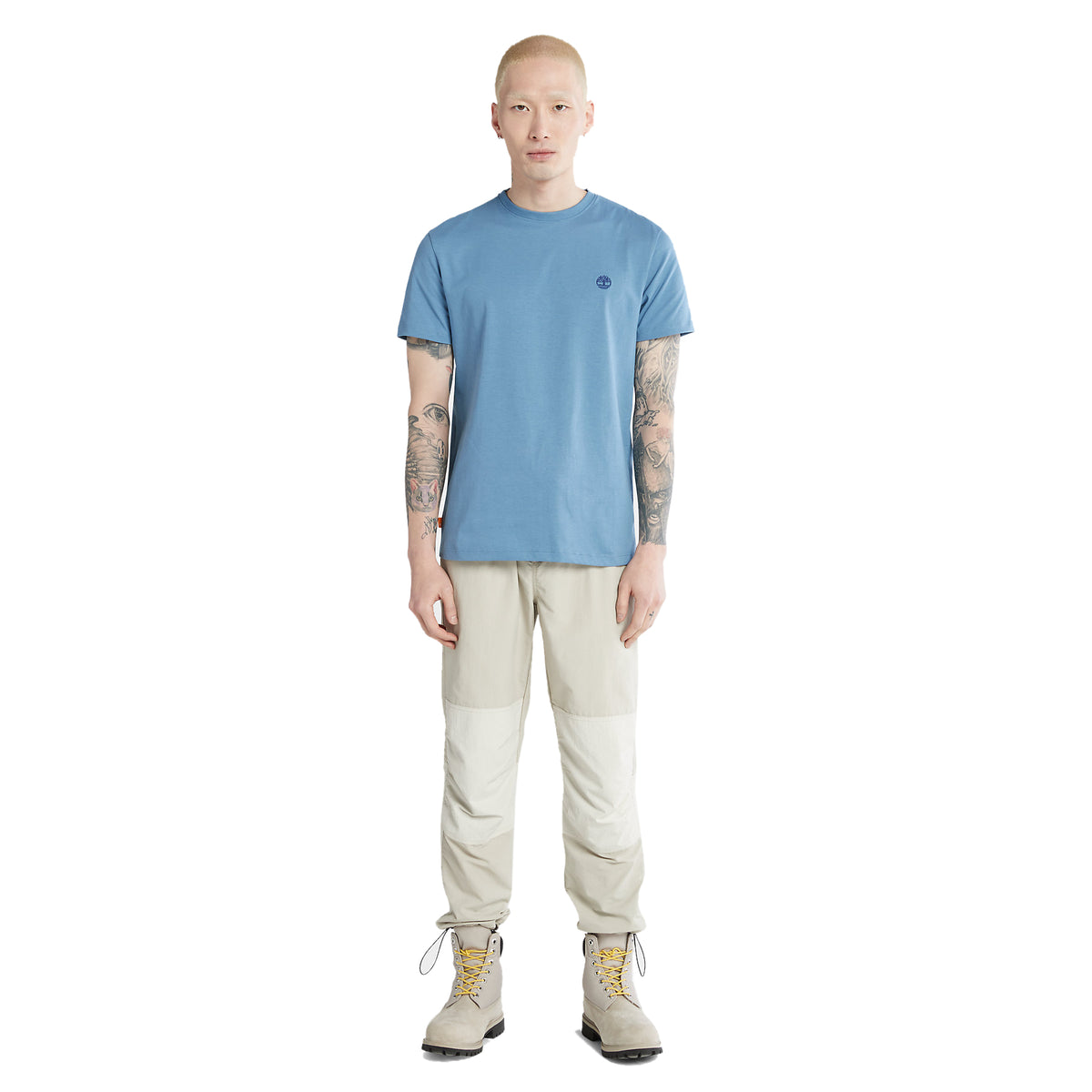 Timberland Mens Crew Neck T Shirt 'Dunstan River Jersey Crew' Slim Fit - Short Sleeved, 03, Tb0A2Bpr, Moonlight Blue
