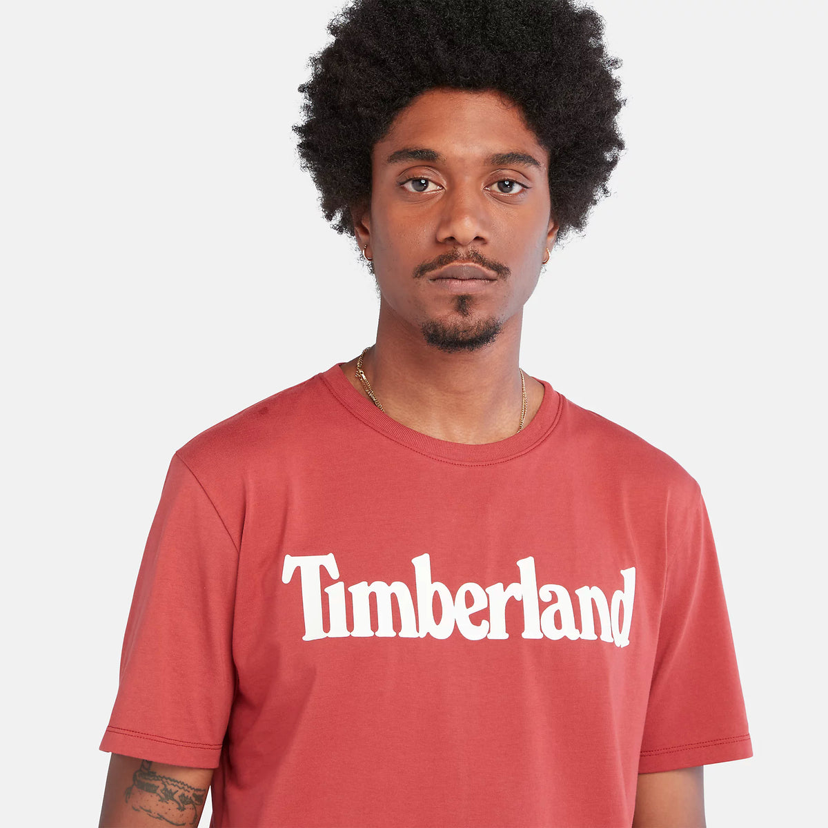 Timberland Mens Jersey T-Shirt 'Kennebec River Linea Tee', 02, Tb0A2C31, Cowhide