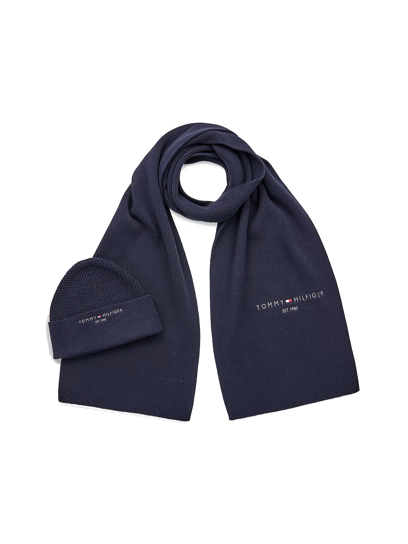 Tommy hilfiger scarf on sale and hat set