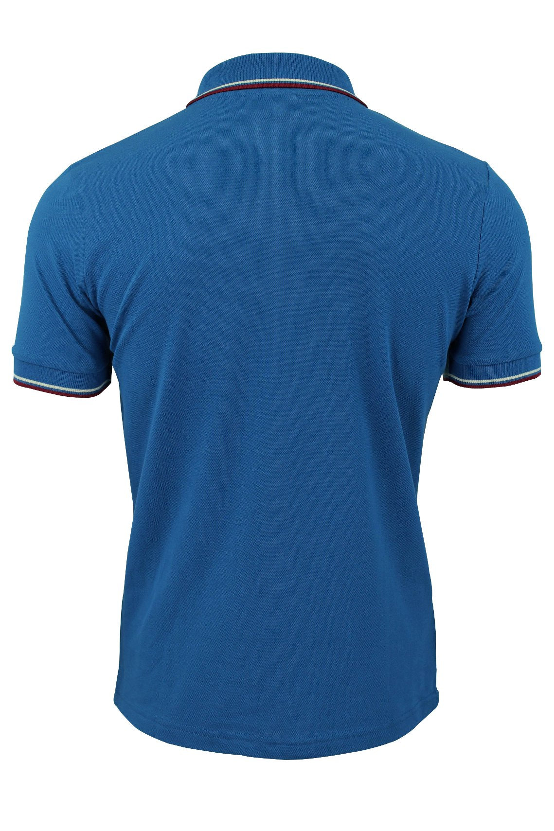 Mens Merc London 'Card' Pique Polo Shirt Mod Retro, 02, CARD_, Bright Blue