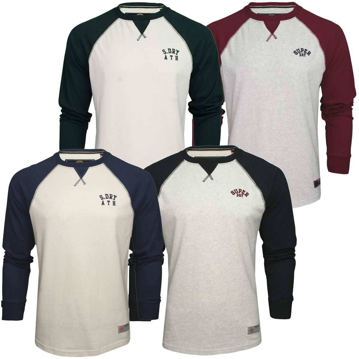 Superdry Mens 'Vintage Athletic Baseball Top' Long Sleeve T-Shirt