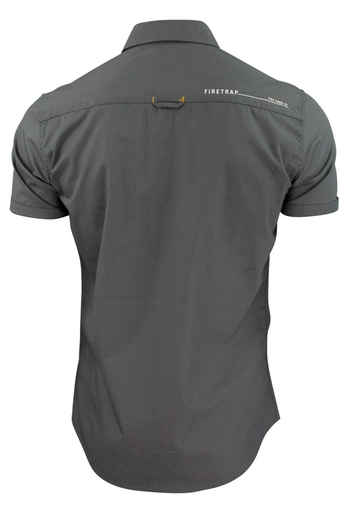 Mens Short Sleeved Shirt by Firetrap, 02, Sebbon, Elyne - Shadow