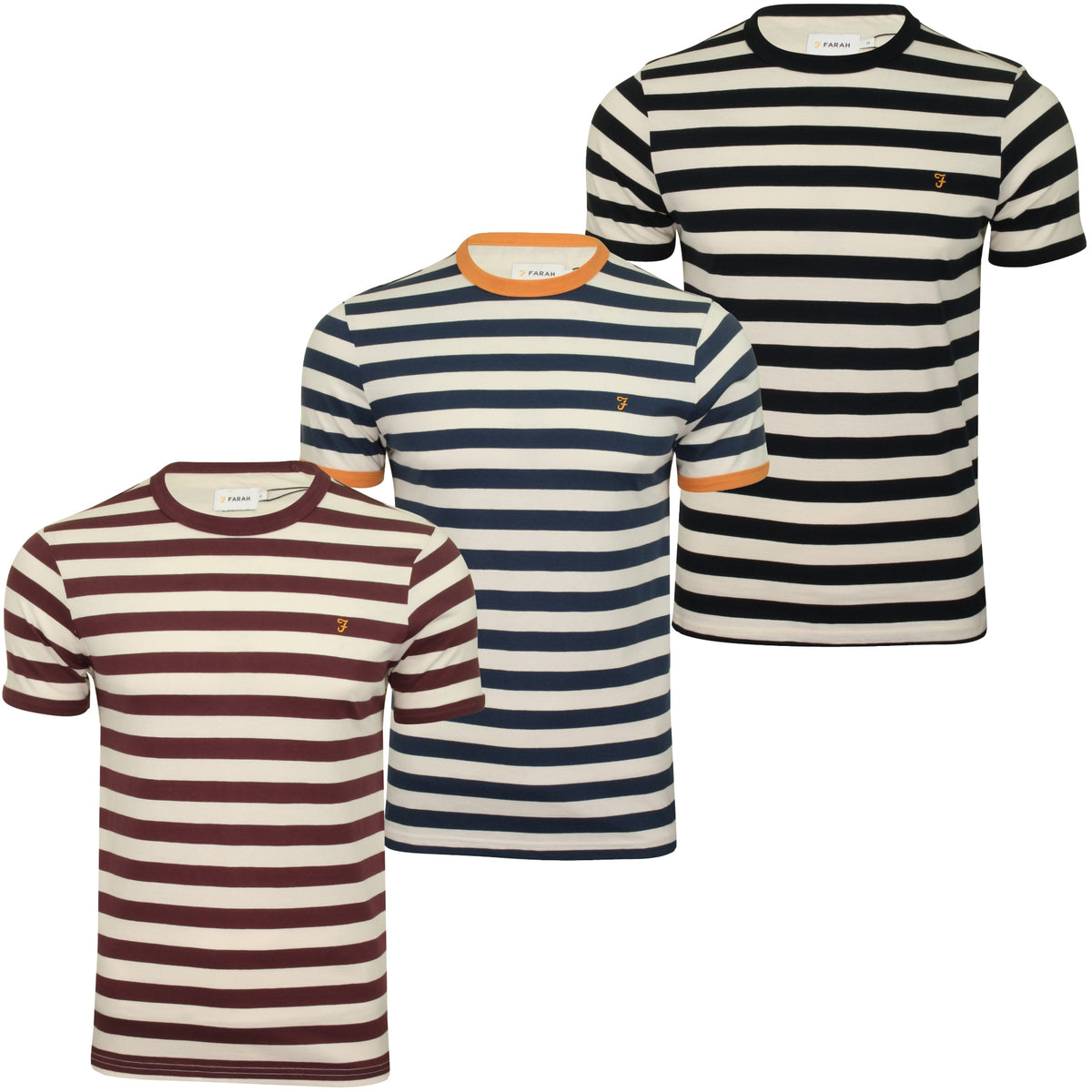 Farah Mens T-Shirt 'Belgrove Stripe', 01, F4Kf8066
